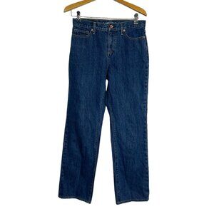Lands'end Straight Leg Women's Jeans Denim Dark Indigo - Size 8